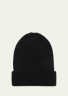 The Elder Statesman Men's Cashmere Rib-knit Beanie Hat In Black