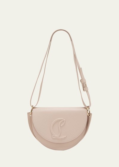 Christian Louboutin By My Side Crossbody In Leather With Cl Logo In Leche