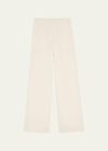 THEORY OXFORD CREPE WIDE-LEG PULL-ON PANTS