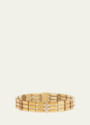 ILEANA MAKRI 18K YELLOW GOLD STEPPING STONE MULTI BRACELET WITH WHITE DIAMONDS