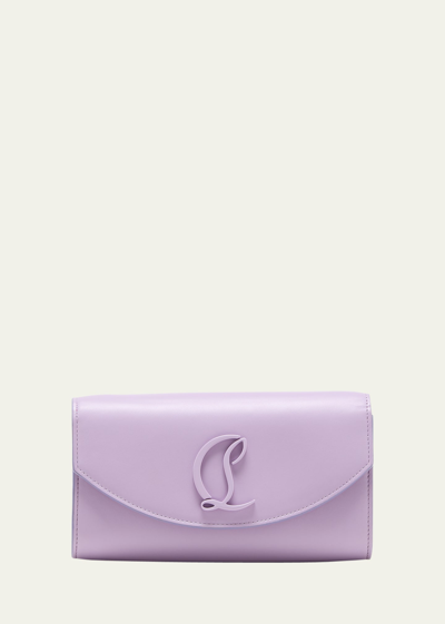 Christian Louboutin Loubi54 Wallet On Chain In Leather In Lilac