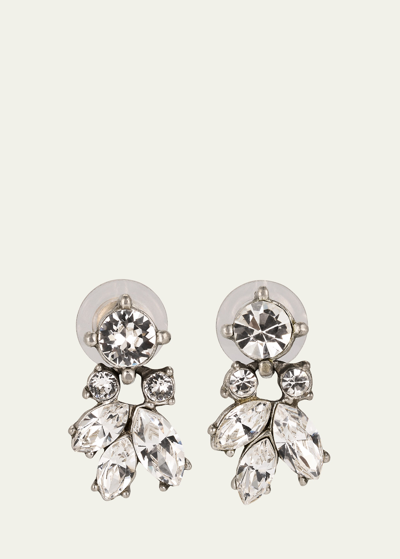 Ben-amun Silver Crystal Post Earrings In Metallic