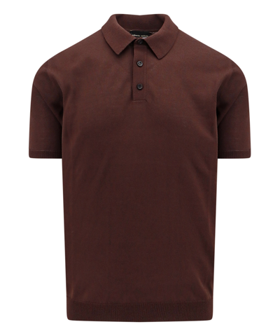 Roberto Cavalli Polo Shirt In Brown