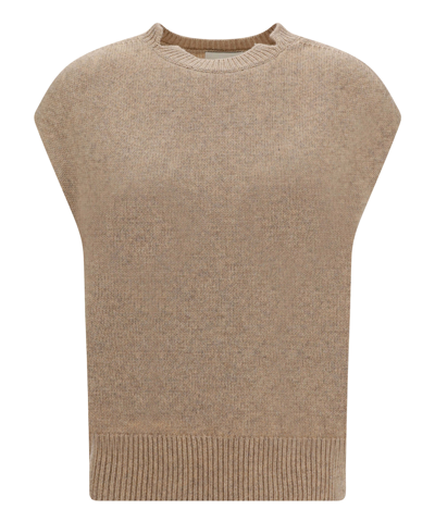 Loulou Studio Waistcoat In Beige