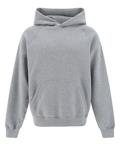 Gucci Logo-print Cotton Hoodie In Grey
