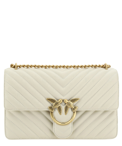 Pinko Love One Classic Crossbody Bag In White