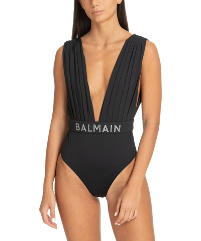 Balmain Swimsuit In Black