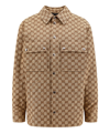 Gucci Gg Canvas Cotton Blend Shirt In Beige