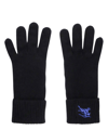 Burberry Ekd-embroidered Knitted Gloves In Black