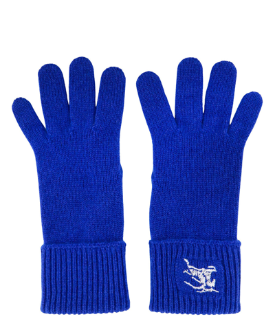 Burberry Ekd Gloves In Blue