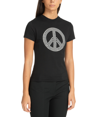 M05ch1n0 Jeans Peace T-shirt In Black