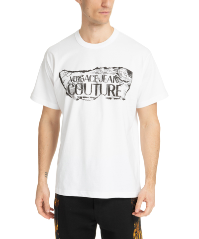 Versace Jeans Couture Logo Magazine T-shirt In White