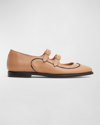 The Office Of Angela Scott Miss Margo Mary Jane Ballerina Flats In Camel