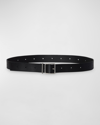 JANESSA LEONE ADJUSTABLE LEATHER & METAL ALLOY BELT