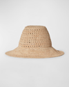 Janessa Leone Crochet Bucket Hat In Natural