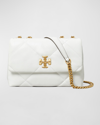 Tory Burch Kira Small Diamond Quilted Convertible Shoulder Bag In Blanc