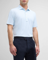 Peter Millar Men's Crown Crafted Signature Performance Jersey Polo In White