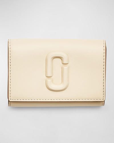 Marc Jacobs The Leather J Marc Trifold Wallet In Cloud White