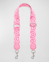 Marc Jacobs The Outline Monogram Webbing Strap In Petal Pink