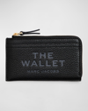 Marc Jacobs Womens Debossed-branding Leather Card Holder Black In Black
