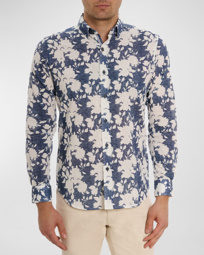 Robert Graham Dominus Tailored Fit Floral Cotton Button-up Shirt In Multi