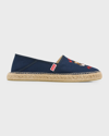Kenzo Men's Logo Cotton Espadrilles In Midnight Blue