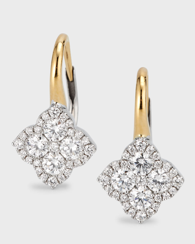 Frederic Sage 18k Fleur D'amour Diamond Earrings In Gold