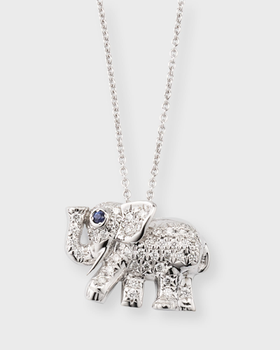 Roberto Coin 18k White Gold Elephant Necklace In Wg