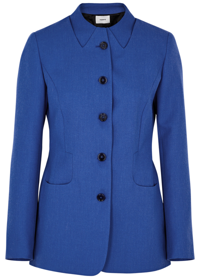 Coperni Single-breasted Wool Jacket In Blue
