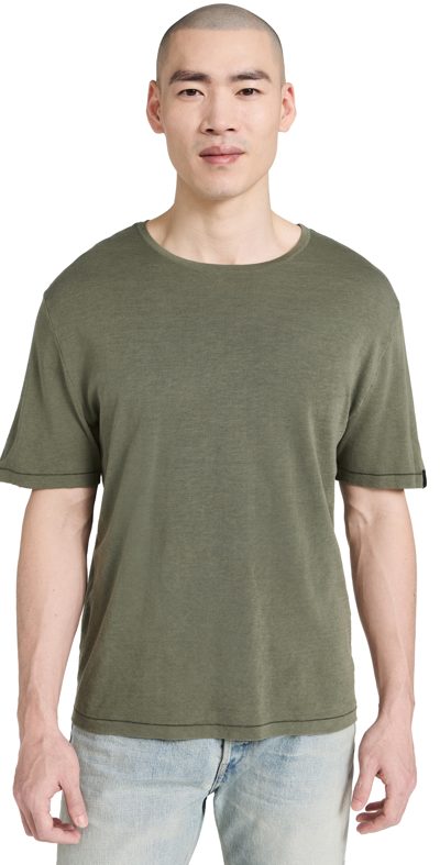 Rag & Bone Banks Double Faced Crew Neck Tee Lichen S