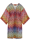 MISSONI ZIGZAG-INTARSIA FINE-KNIT KAFTAN