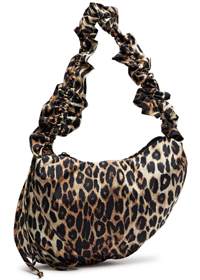 Damson Madder Leopard-print Shell Shoulder Bag