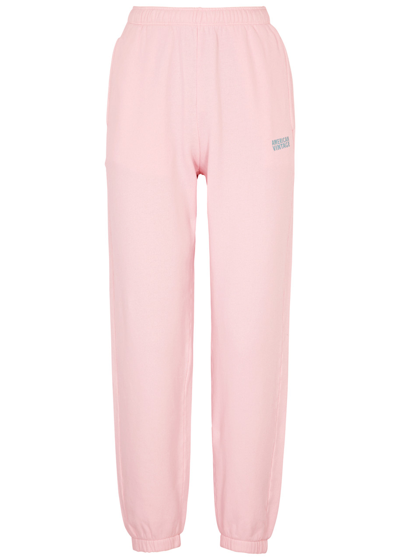 American Vintage Izubird Logo Stretch-cotton Sweatpants In Light Pink