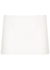 Khaite Jett Leather Mini Skirt In White