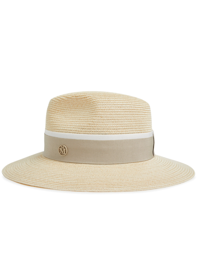 Maison Michel Paris Henrietta Straw Fedora In Beige