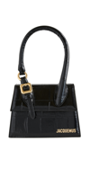 Jacquemus Le Chiquito Croc-embossed Leather Crossbody Bag In Black