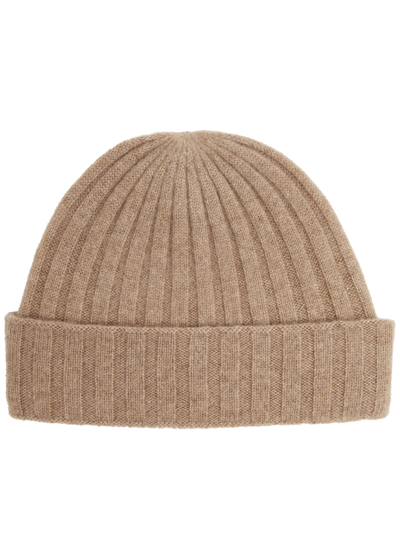 Totême Ribbed Cashmere Beanie In Brown