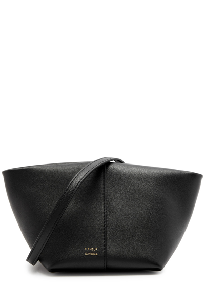Mansur Gavriel Tulipano Leather Cross-body Bag In Black