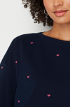 JJILL J.JILL MORE LOVE EMBROIDERED SWEATSHIRT