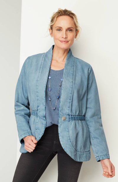 J. Jill Wearever Double-Face Jersey Contrast-Trim Jacket