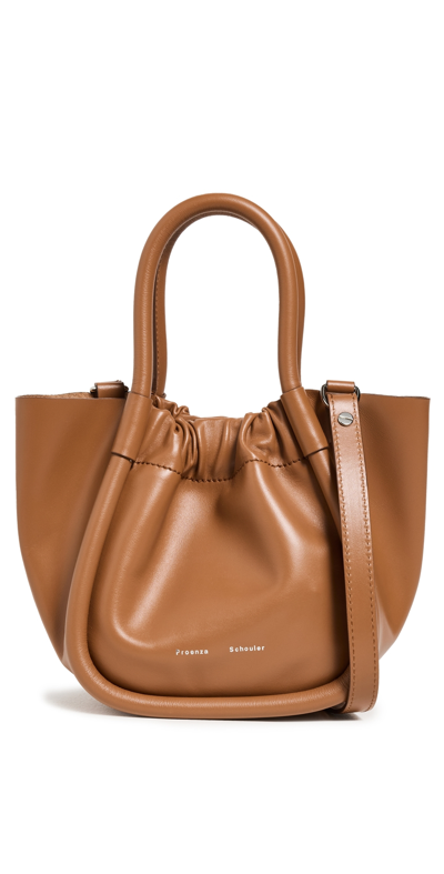 Proenza Schouler Extra Small Ruched Tote Cognac One Size In Brown