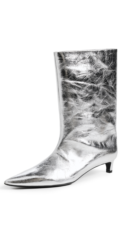 Jil Sander Ankle Boots Silver Moon 38