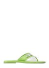 By Far Zizi Glossed-leather Sandals In Pistachio
