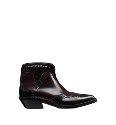 Dior Boots In Black And Amaranth