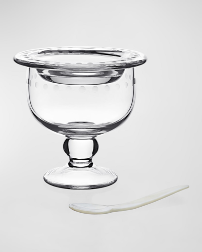 William Yeoward Crystal Katerina Caviar Server For 2 With Spoon In Transparent