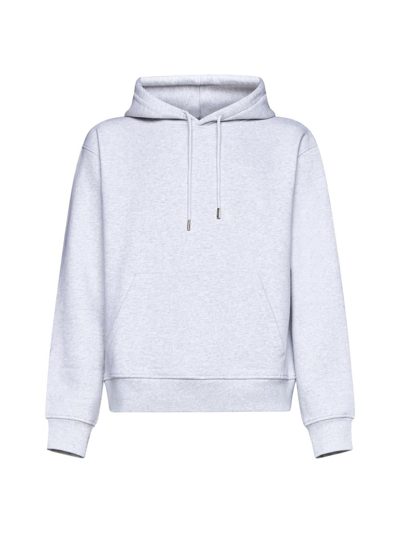 Jacquemus Le Sweatshirt Brode Cotton Hoodie In Grey