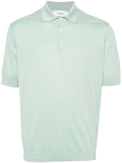 Lardini Logo-embroidered Cotton Polo Shirt In Green