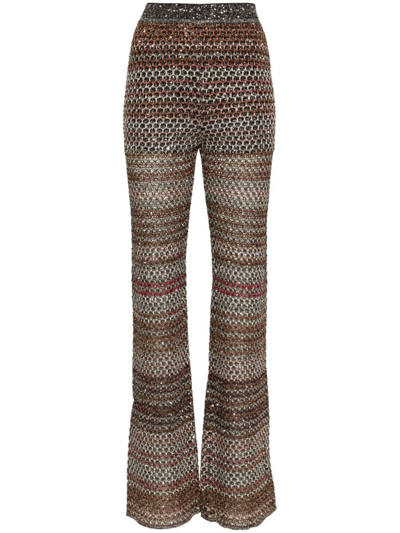 MISSONI MISSONI HIGH-WAISTED FLARED TROUSERS