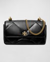 Tory Burch Kira Mini Diamond Quilted Shoulder Bag In Black