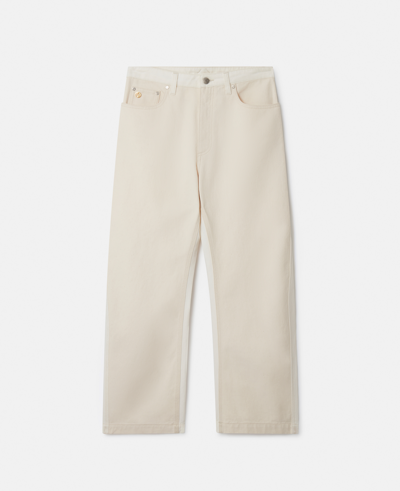 Stella Mccartney Banana Leg Utility Jeans In Ecru